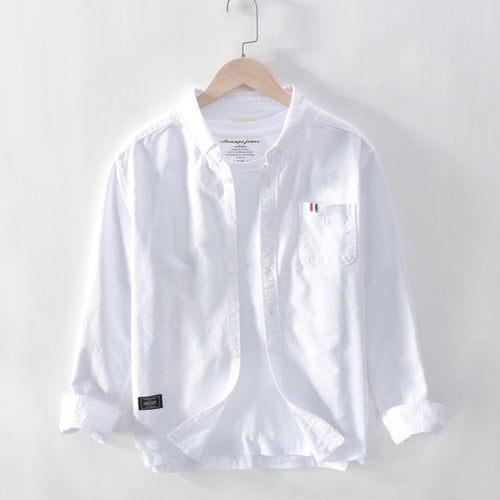 Oxford Solid-Color Cotton Shirt