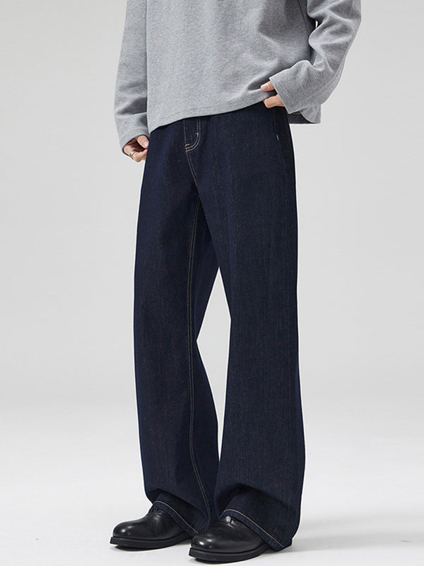 Classic Straight-Fit Raw Denim Jeans