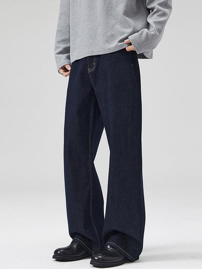 Classic Straight-Fit Raw Denim Jeans
