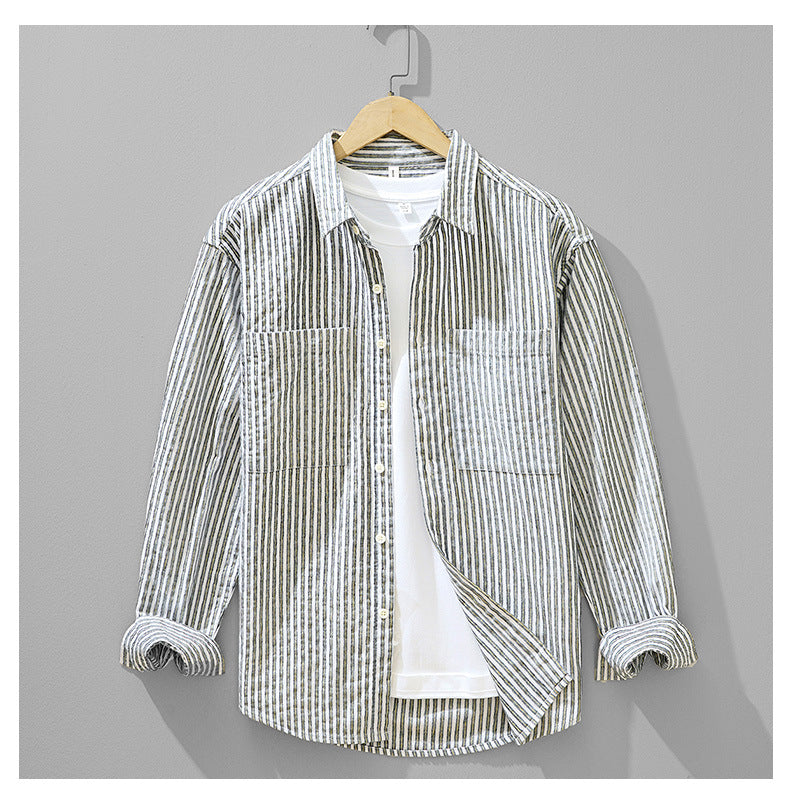 Classic Striped Long-Sleeve Shirt