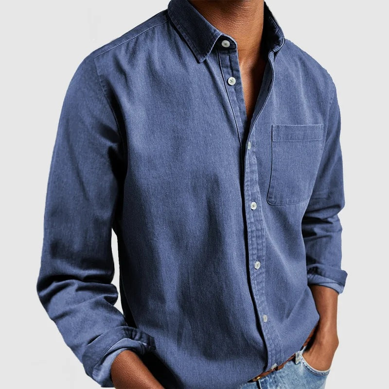 Classic Long-Sleeve Lapel Shirt