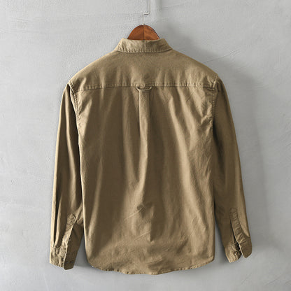 Casual Long-Sleeve Cotton Overshirt
