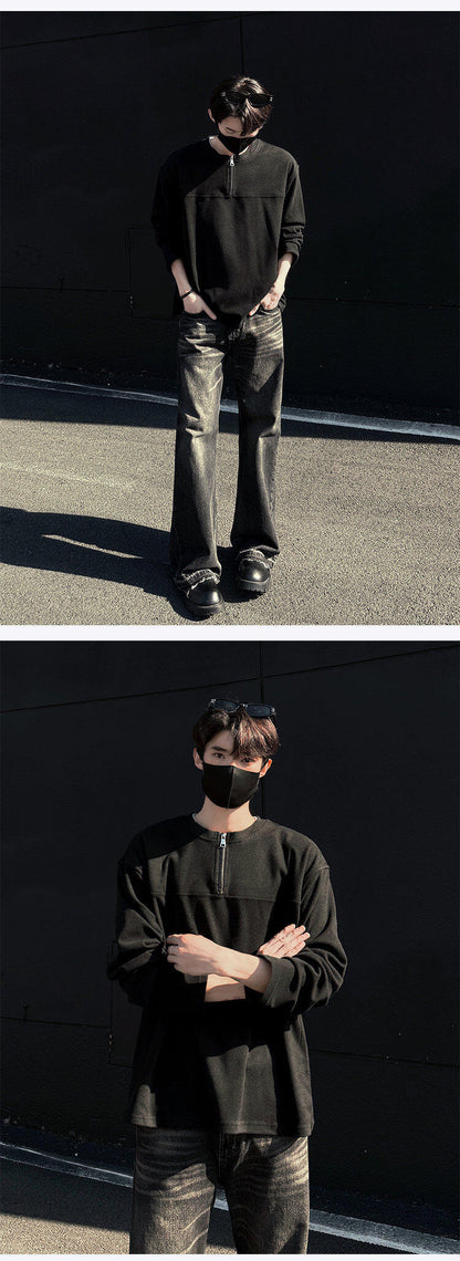 Double-Layer Zip Sweatshirt