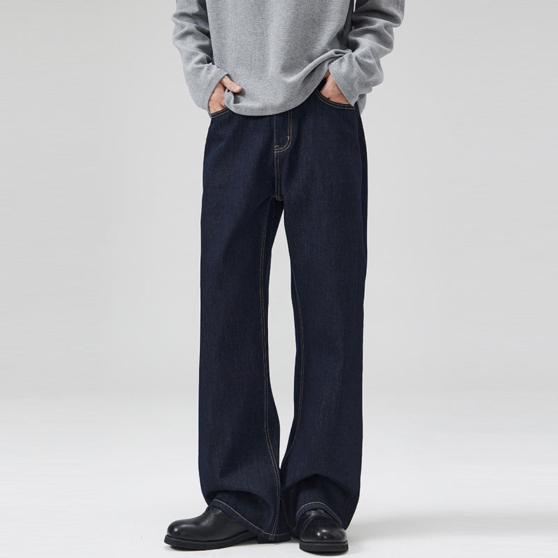 Classic Straight-Fit Raw Denim Jeans