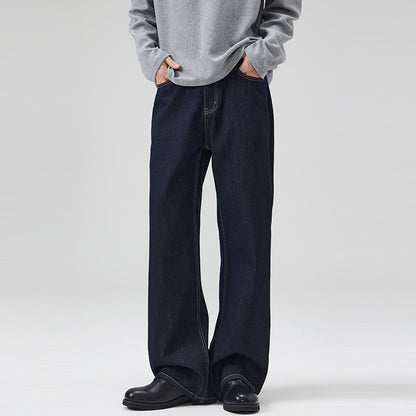 Classic Straight-Fit Raw Denim Jeans