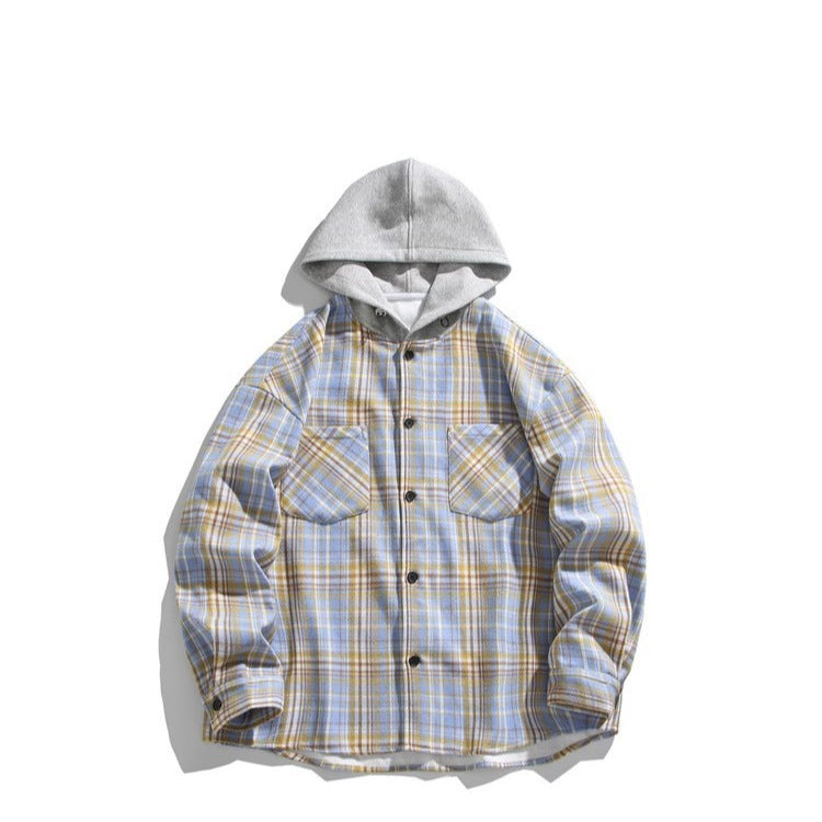 Fleece-Lined Hooded Shirt Jacket