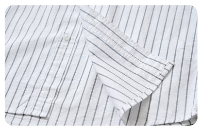 Embroidered Stripe Long-Sleeve Shirt