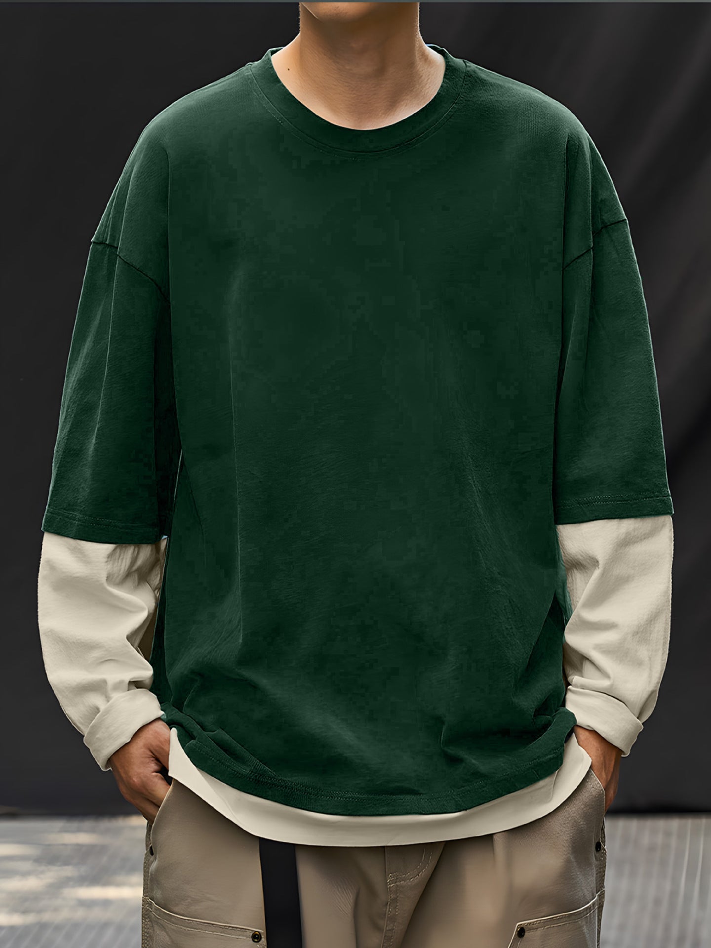 Panelled Knit Sweater