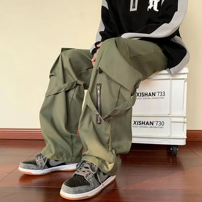 Retro Wide-Leg Work Pants