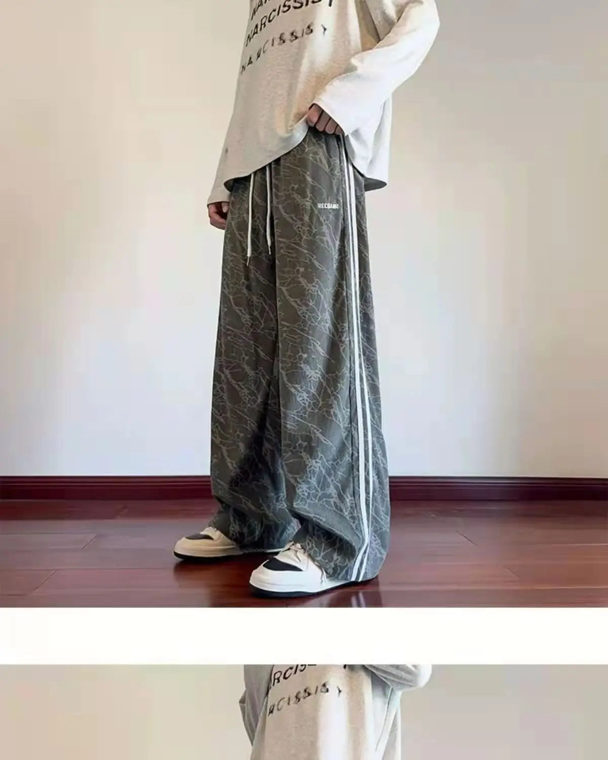 Striped Corduroy Straight Pants
