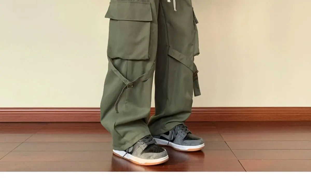 Retro Wide-Leg Work Pants