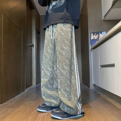 Striped Corduroy Straight Pants