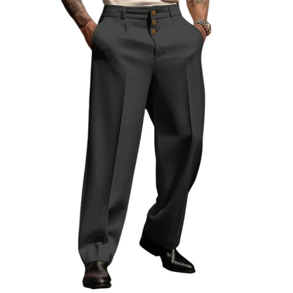 Straight-Fit Formal Business Trousers