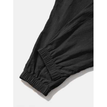 Cotton Linen Drop-Crotch Harem Pants