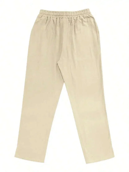 Breathable Wide-Leg Linen Pants