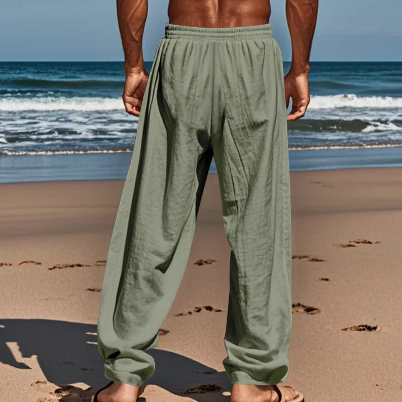 Drawstring Wide-Leg Yoga Trousers