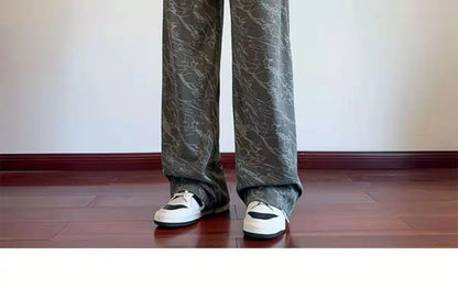 Striped Corduroy Straight Pants
