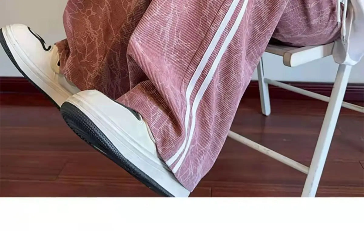 Striped Corduroy Straight Pants