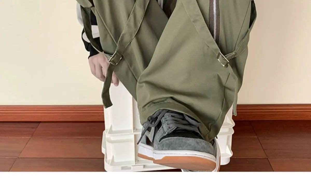 Retro Wide-Leg Work Pants