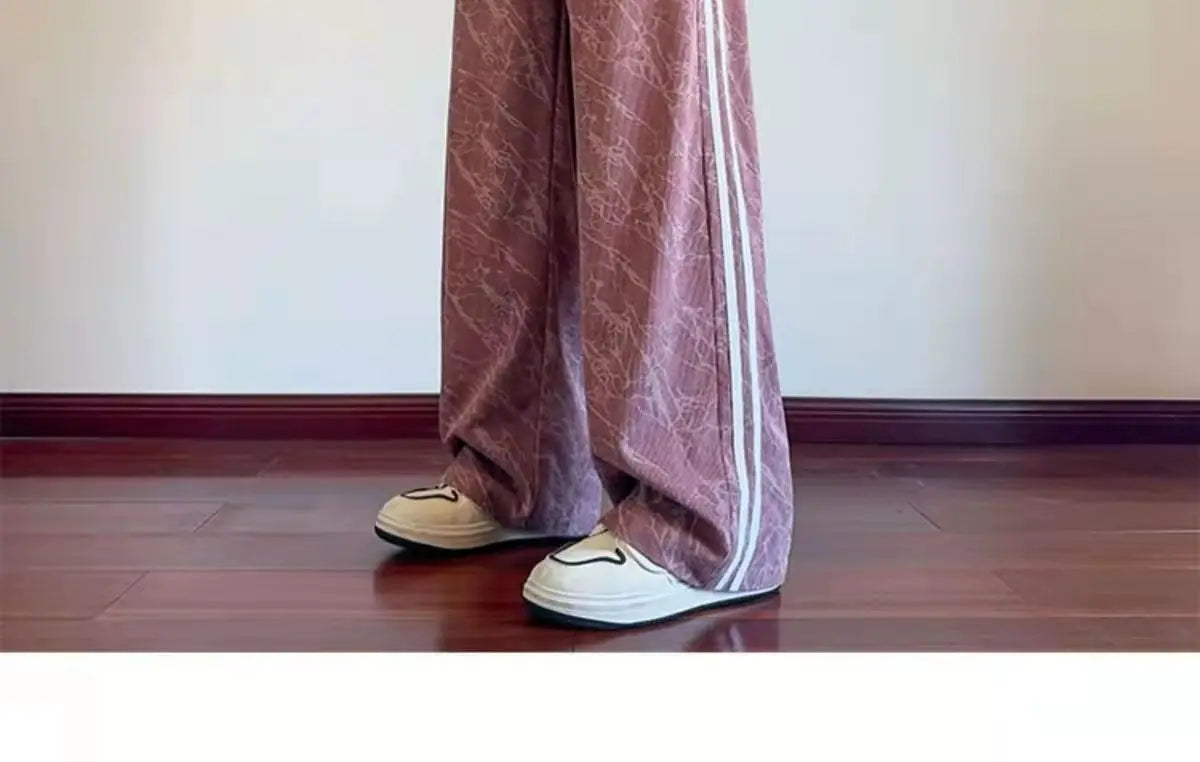 Striped Corduroy Straight Pants
