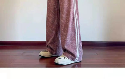 Striped Corduroy Straight Pants