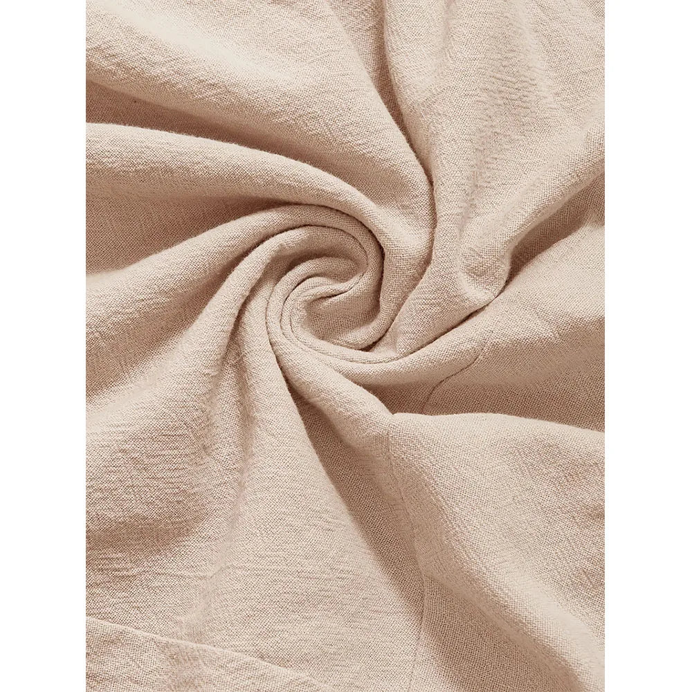Cotton Linen Drop-Crotch Harem Pants