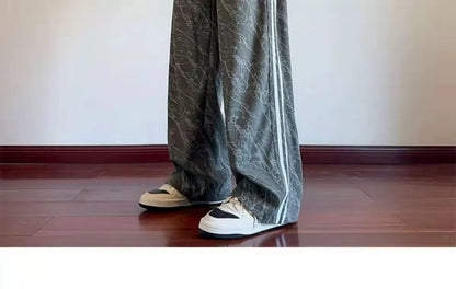 Striped Corduroy Straight Pants