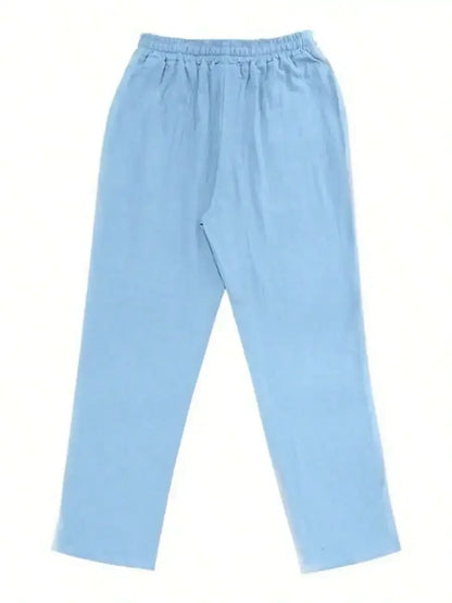 Breathable Wide-Leg Linen Pants