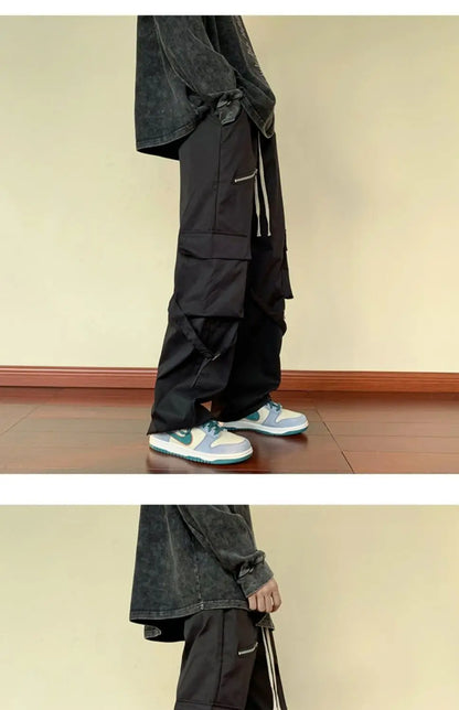 Retro Wide-Leg Work Pants