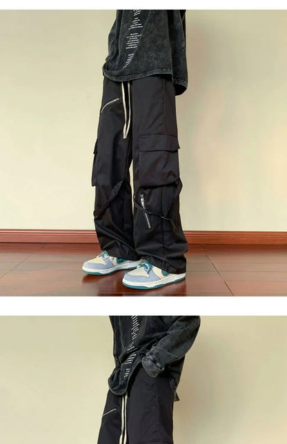 Retro Wide-Leg Work Pants