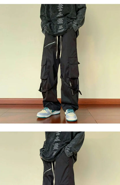 Retro Wide-Leg Work Pants
