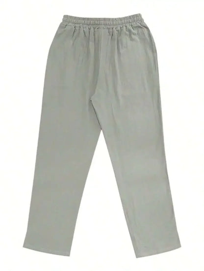 Breathable Wide-Leg Linen Pants