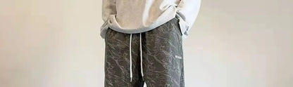 Striped Corduroy Straight Pants