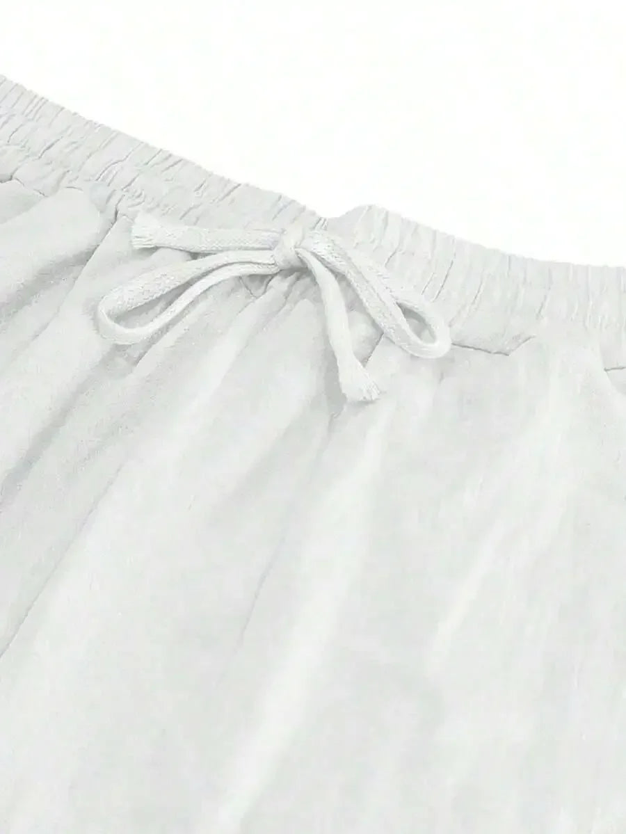 Breathable Wide-Leg Linen Pants