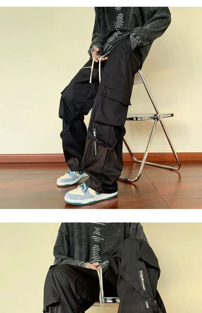 Retro Wide-Leg Work Pants