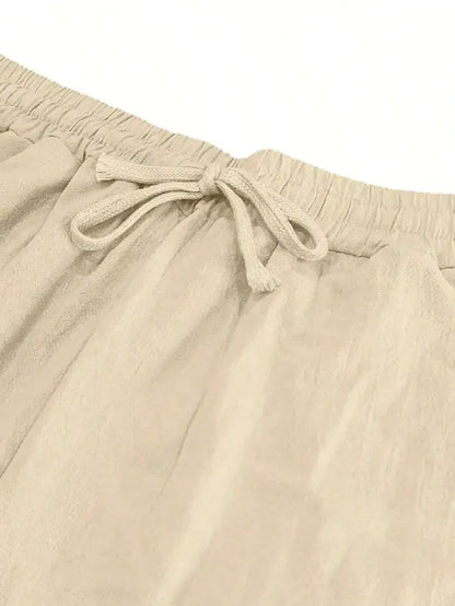 Breathable Wide-Leg Linen Pants