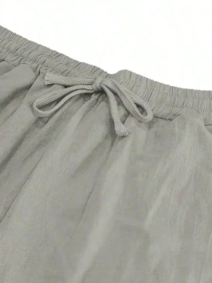 Breathable Wide-Leg Linen Pants