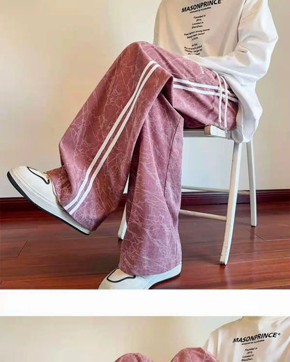 Striped Corduroy Straight Pants