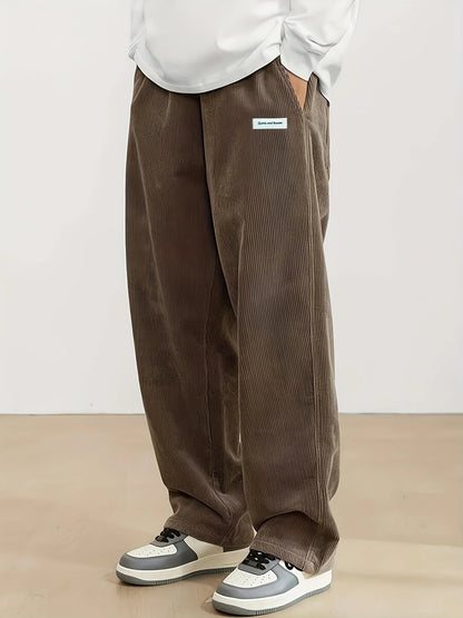 Corduroy Drawstring Casual Pants