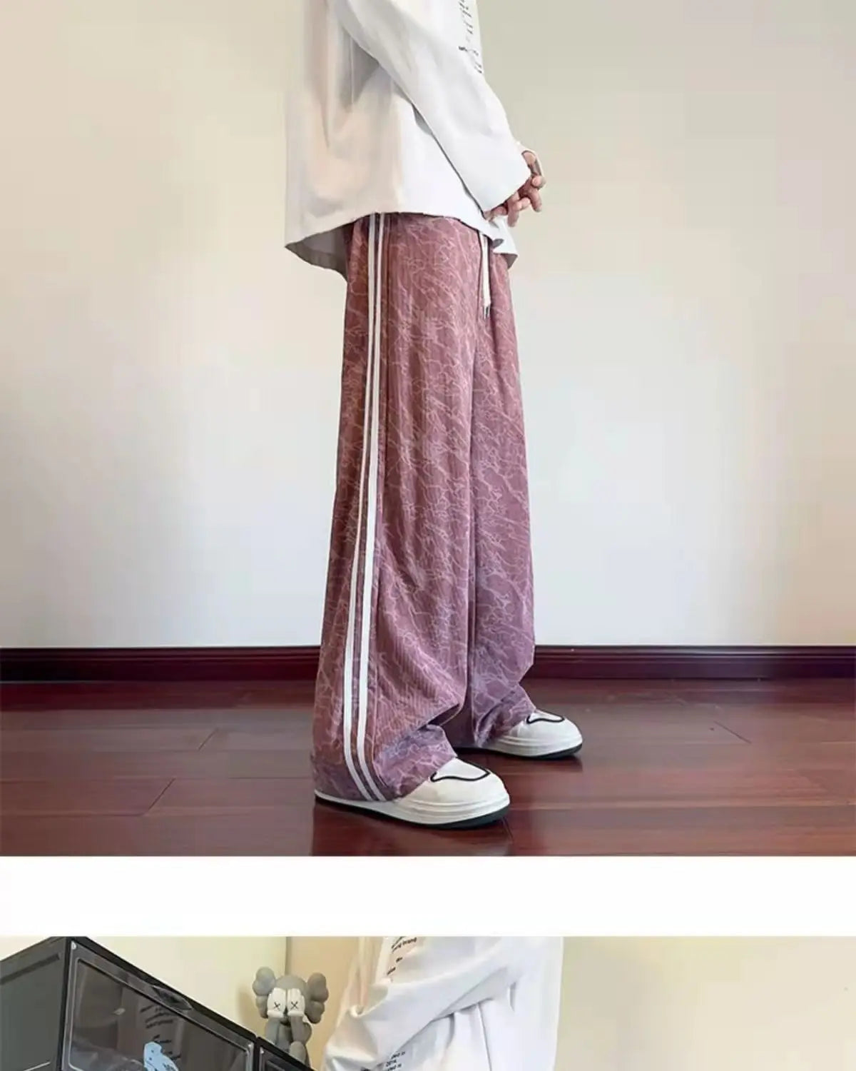 Striped Corduroy Straight Pants