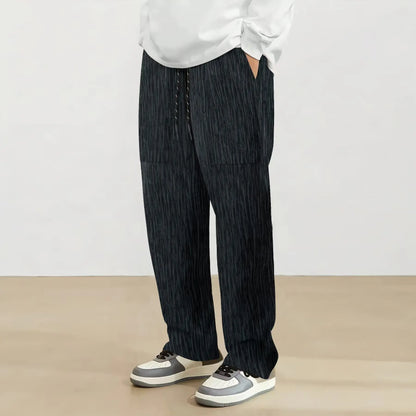 Corduroy Straight Wide-Leg Pants