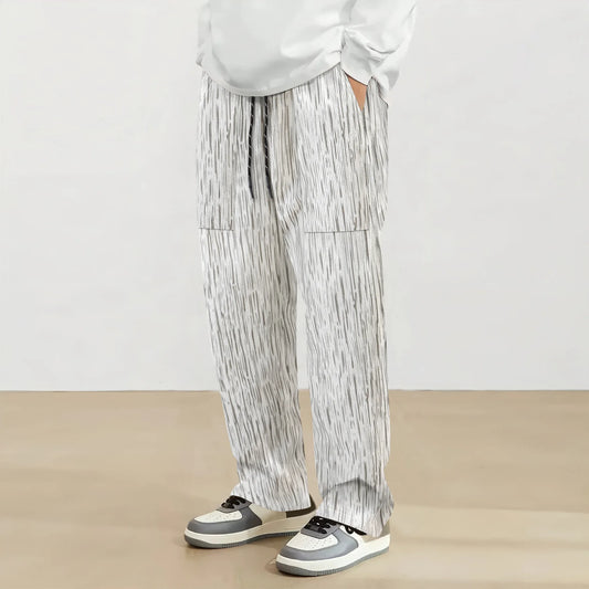 Corduroy Straight Wide-Leg Pants