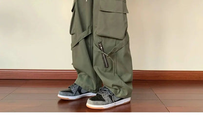 Retro Wide-Leg Work Pants
