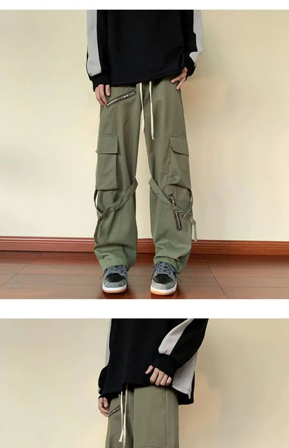 Retro Wide-Leg Work Pants