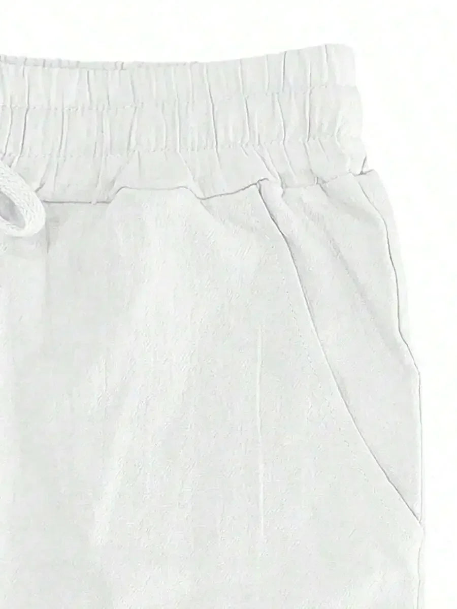 Breathable Wide-Leg Linen Pants