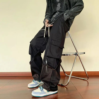 Retro Wide-Leg Work Pants