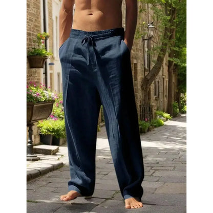Breathable Wide-Leg Linen Pants