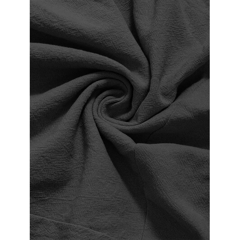 Cotton Linen Drop-Crotch Harem Pants