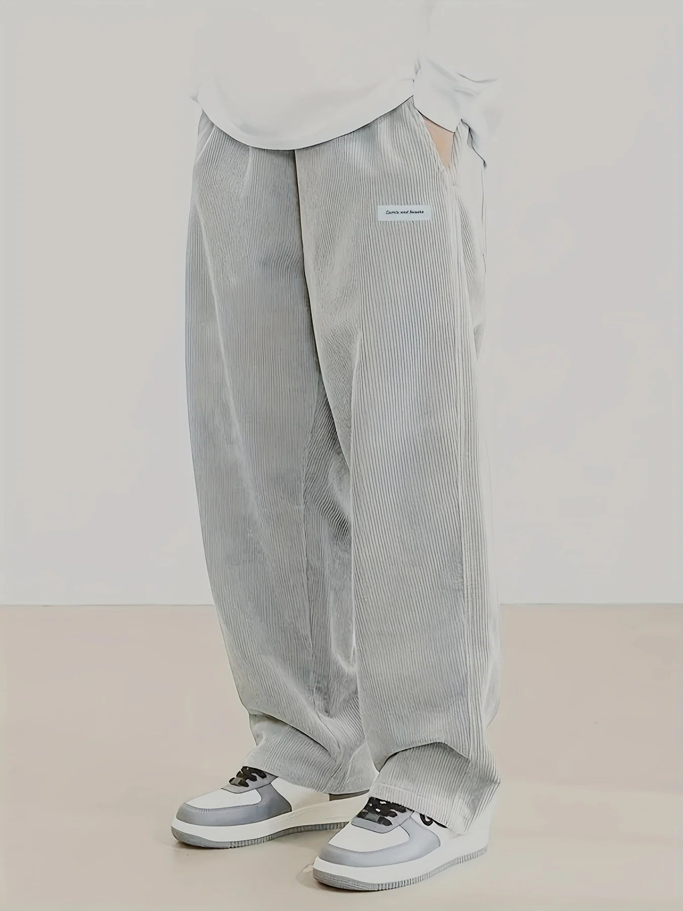 Corduroy Drawstring Casual Pants