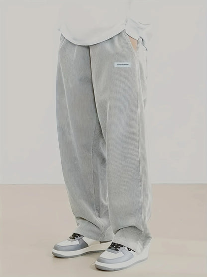 Corduroy Drawstring Casual Pants